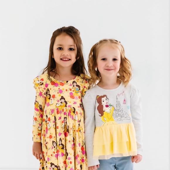 NIB Little Sleepies Disney Princess Belle Peplum Top - 5- Bamboo, Soft, Everyday - Picture 2 of 6